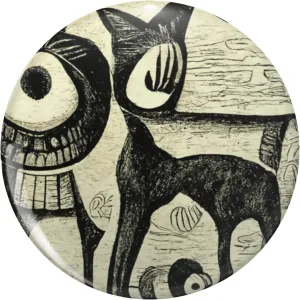 Beautiful Illustration Dogs And Cats Folk Art Drawing Lapel Pin Cute Brooch Pins Badges