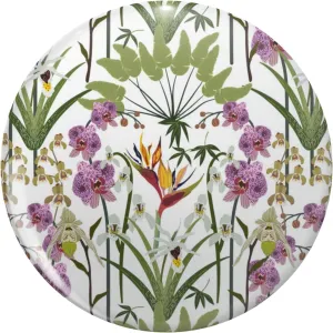 Beautiful Jungle Orchids Pattern Purple Yellow Green Lapel Pin Cute Brooch Pins Badges