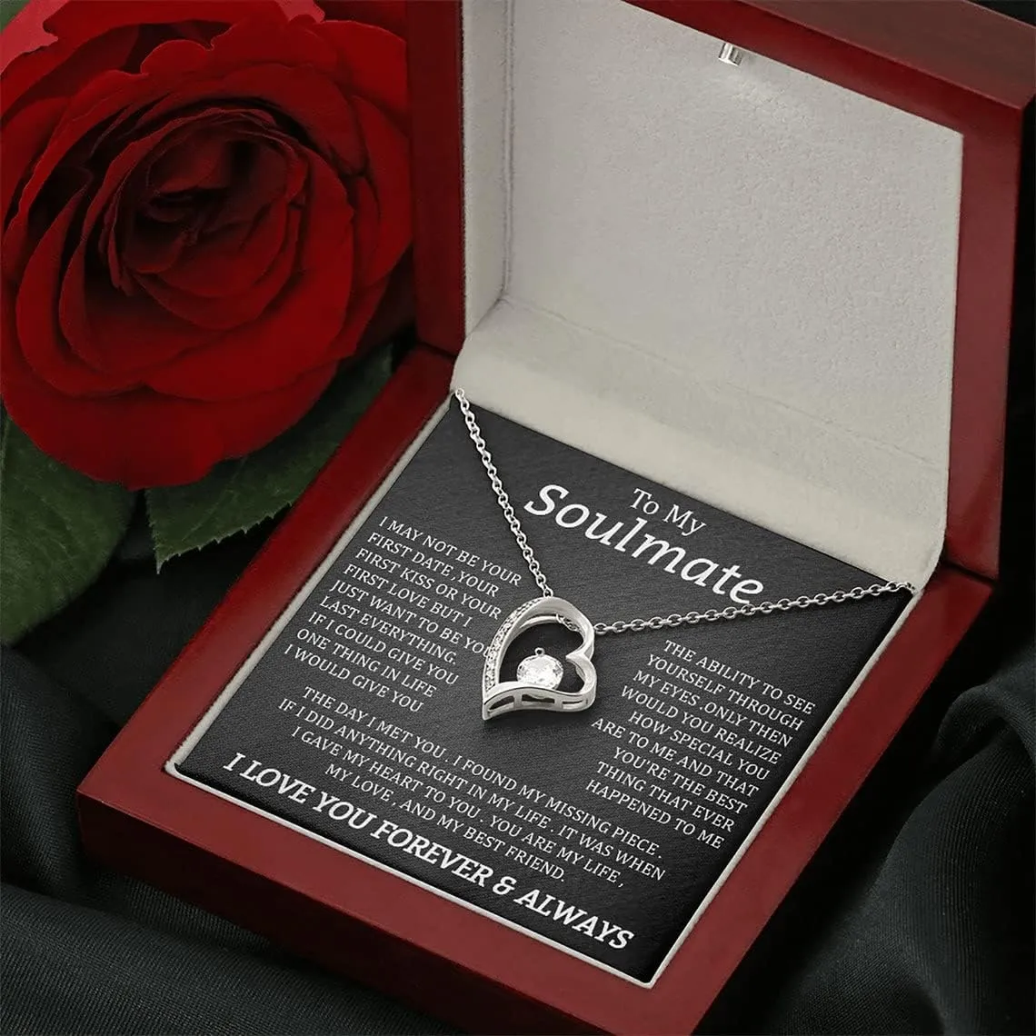 Beautiful Soulmate Necklace To My Girlfriend Wife Necklace My Future Wife Gift Soulmate Jewelry Forever Love Necklace, Love Knot and alluring Necklace