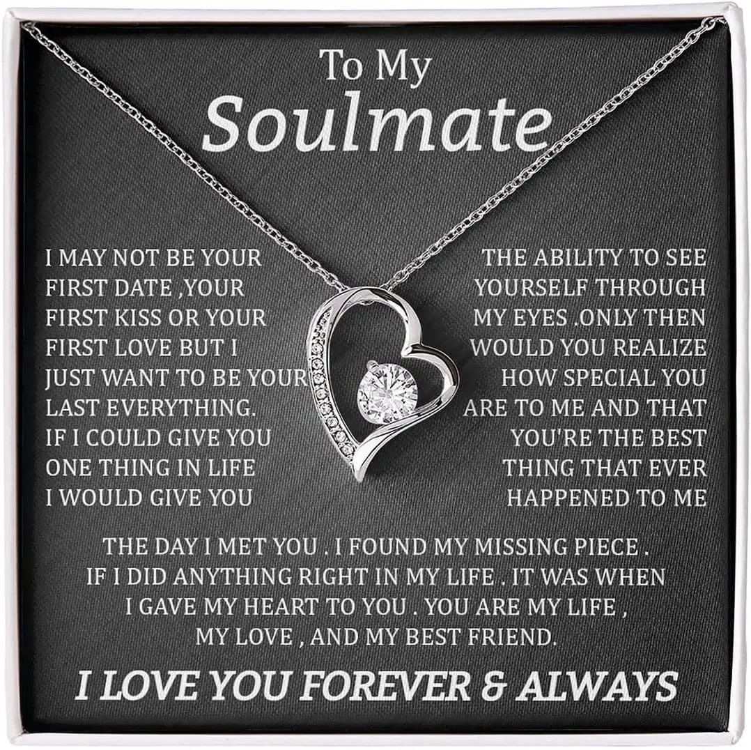 Beautiful Soulmate Necklace To My Girlfriend Wife Necklace My Future Wife Gift Soulmate Jewelry Forever Love Necklace, Love Knot and alluring Necklace