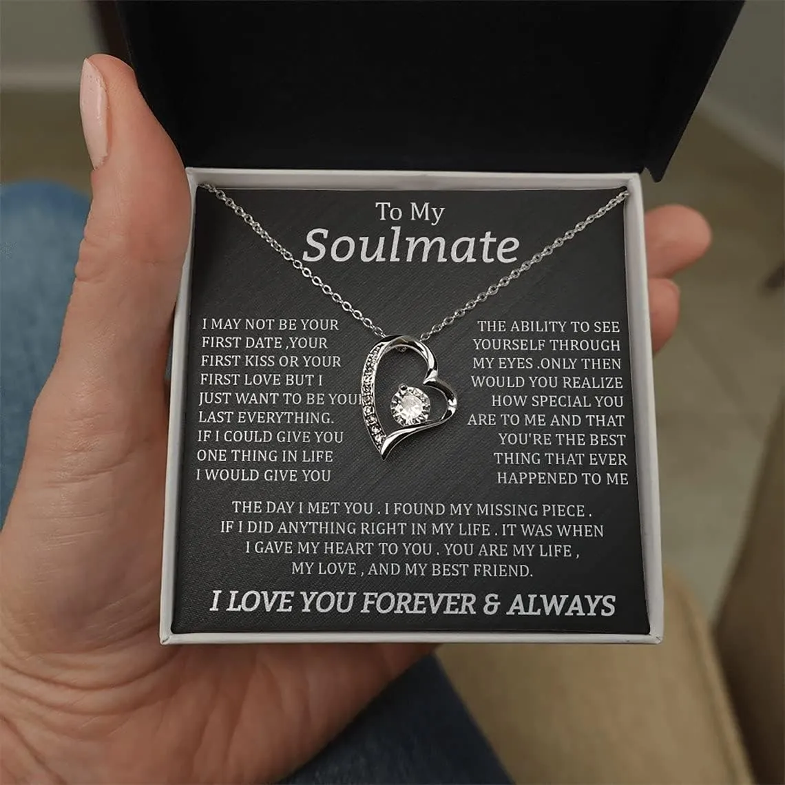 Beautiful Soulmate Necklace To My Girlfriend Wife Necklace My Future Wife Gift Soulmate Jewelry Forever Love Necklace, Love Knot and alluring Necklace