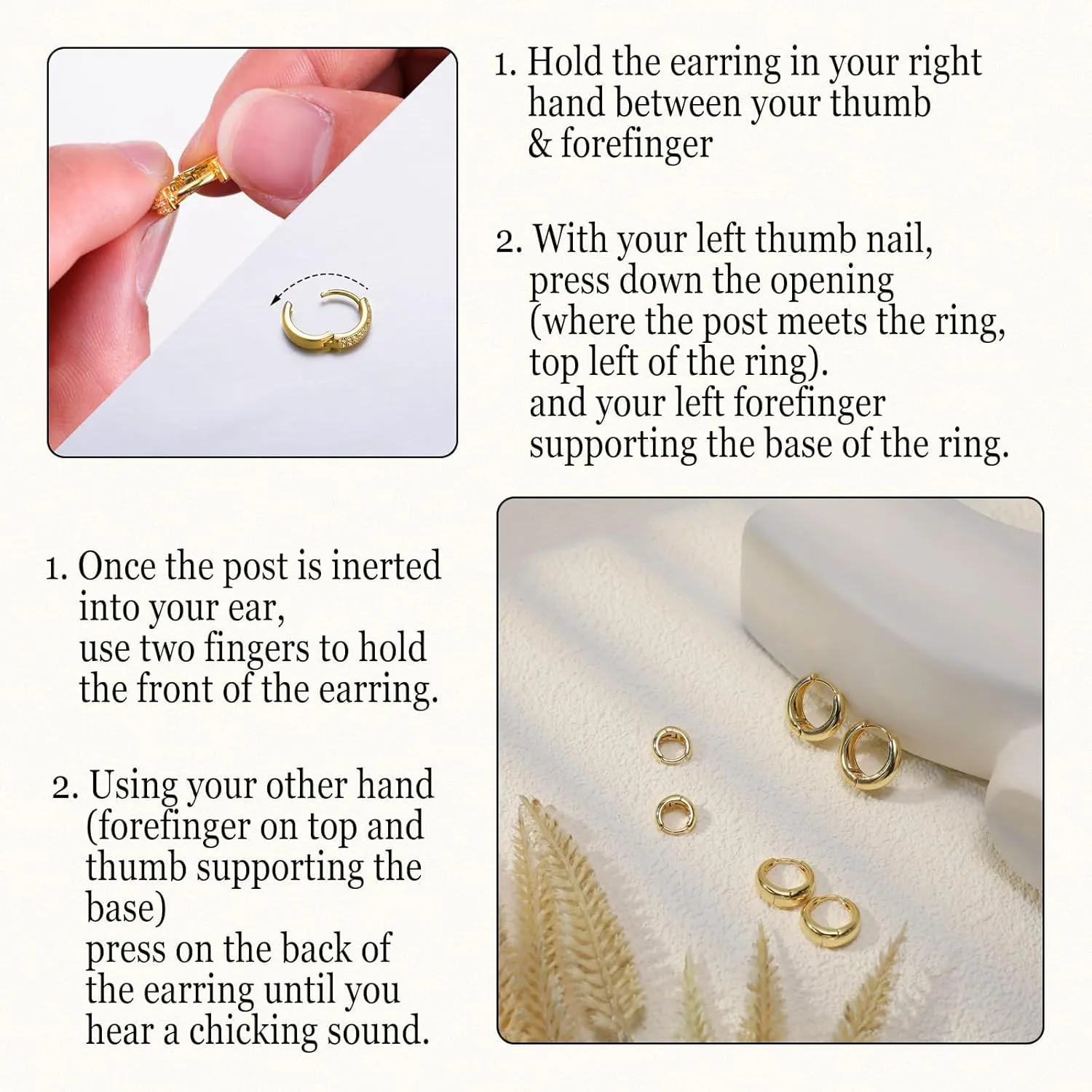BERISO Gold Hoop Earrings Set for Women,14K Gold Plated Huggie Hoop Earrings Cubic Zirconia Small Earring CZ Spiral Earrings for Women