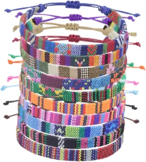 BESPORTBLE Boho Style Handmade Woven Rope Bracelets 10 Pack Ethnic String Ankle Bracelets for Women Beach Accessory Set