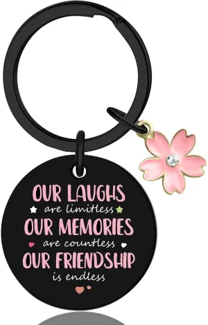 Best Friend Keychain Gifts for Women Long Distance Friendship Gift for Women Friends Bestie Bff Unique Birthday Mothers Day Gifts for Friends Endless Friendship Jewelry Keyring