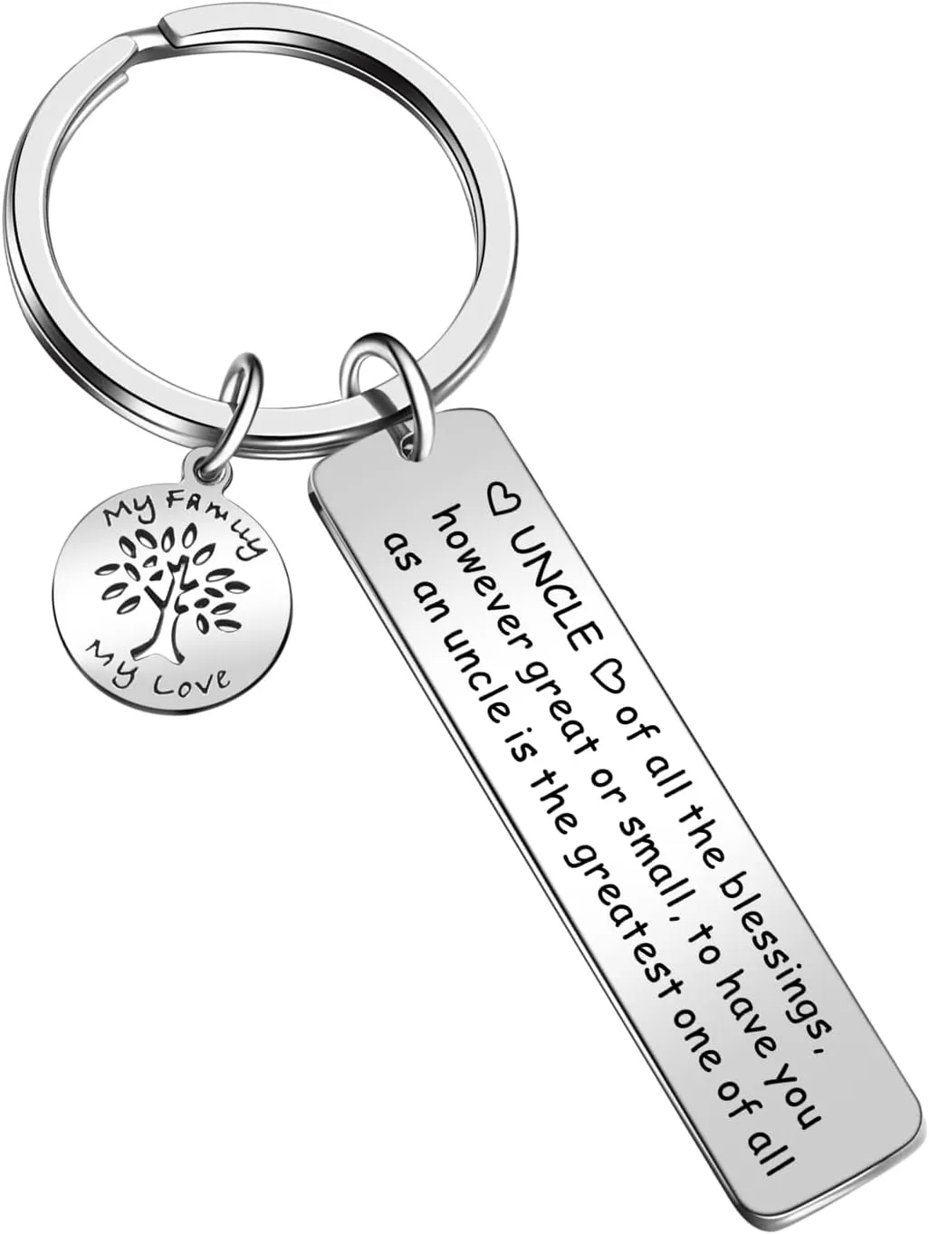 Best Uncle Ever Gift for Uncle Appreciation Keychain uncle Inspirational Gift uncle Birthday Keychain New Uncle Gift Brother Keychain Fathers Day Gift Uncle Jewelry