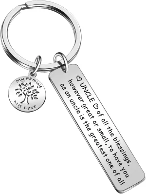 Best Uncle Ever Gift for Uncle Appreciation Keychain uncle Inspirational Gift uncle Birthday Keychain New Uncle Gift Brother Keychain Fathers Day Gift Uncle Jewelry