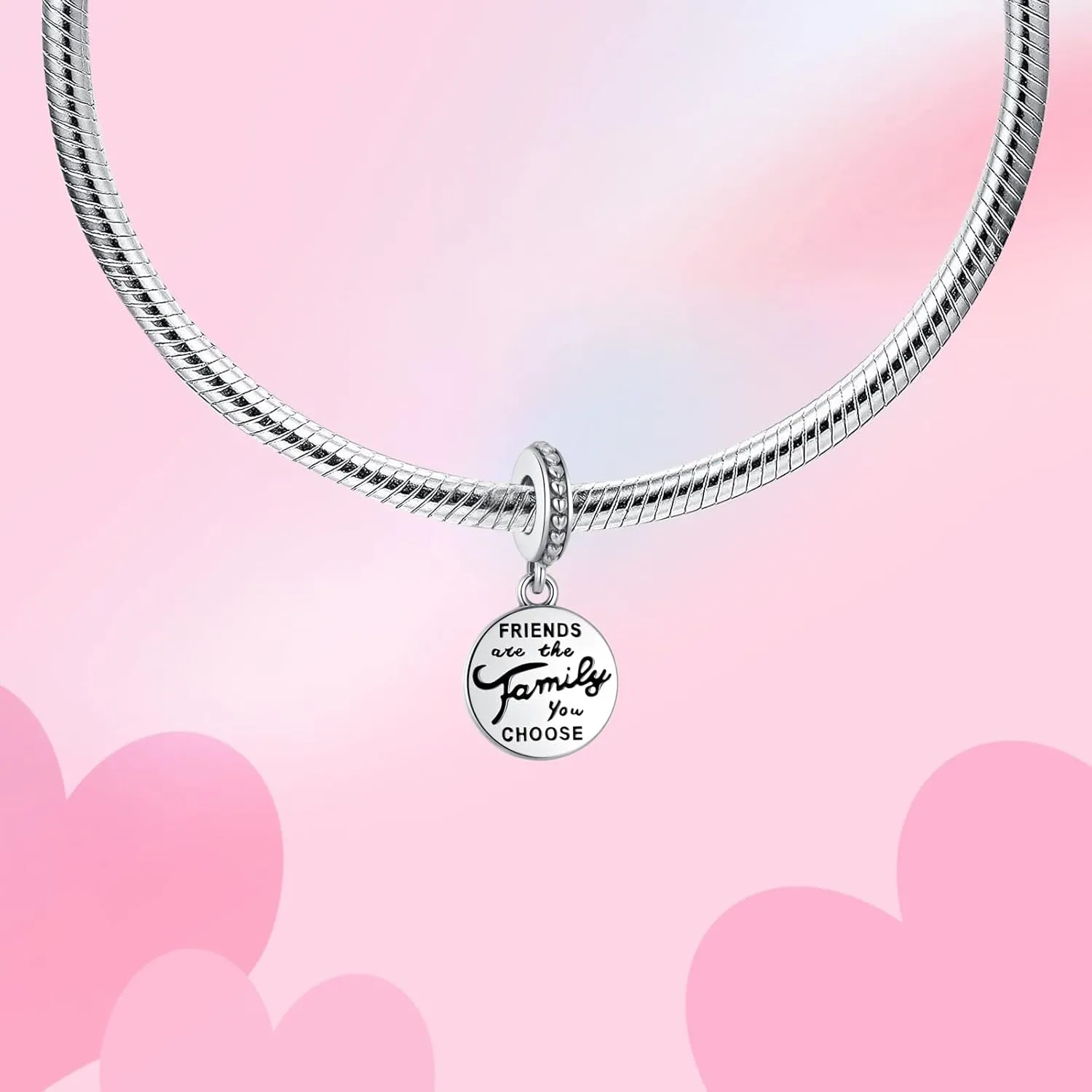 Birthday Fashion Love Heart Dangle Charm 925 Sterling Silver Charms fits Bracelets and Necklace Pendant Bead Charms Jewelry Present for Women Family Friends