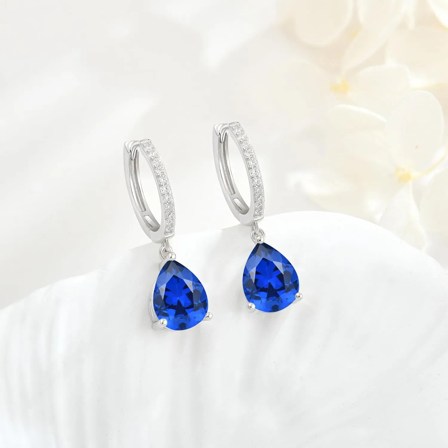 Birthstone Huggie Hoop Earrings 925 Sterling Silver Hoop Earrings for Women Jewelry for Women Mother Her