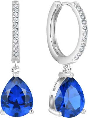 Birthstone Huggie Hoop Earrings 925 Sterling Silver Hoop Earrings for Women Jewelry for Women Mother Her