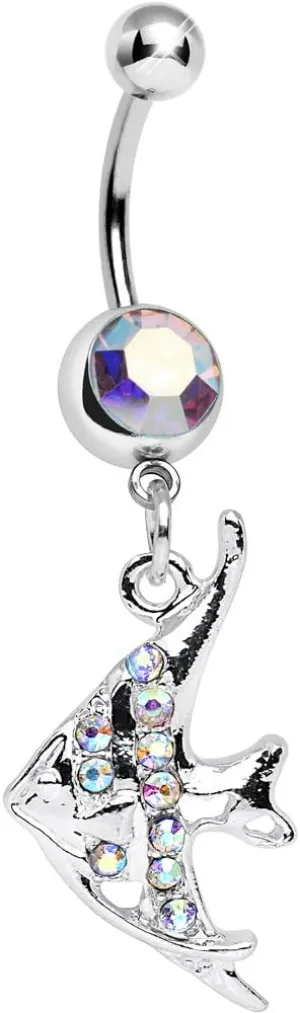 Body Candy Aurora Coral Reef Tropical Fish Dangle Belly Ring