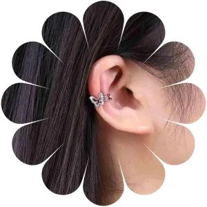 Bohemian Crystal Butterfly Cuff Earring Gold Rhinestone Butterfly Cartilage Earring Small Butterfly Cartilage Cuff Earring Cz Hollow Butterfly Ear Cuff Earring Jewelry for Women