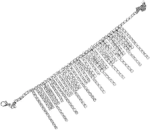 Boho Rhinestone Tassel Ankle Bracelet 2 Pcs Sexy Beach Wedding Jewelry Anklet Adjustable Foot Jewelry Accessories for Women