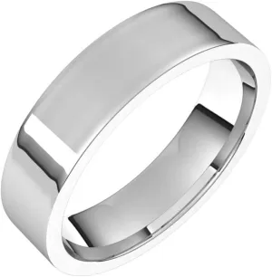 Bonyak Jewelry Platinum 5mm Flat Comfort Fit Light Band Beautiful, Size 8