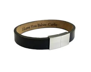 Bracelets for women, Engraved Leather Bracelets,Hidden Message, Personalized leather bracelet, inspirational message bracelet, Gift