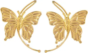 Butterfly Earring Unique Butterfly Cuff Earrings Women's Earring Cuffs Gold Ear Cuffs Comfortable Non Piercing Earrings for Parties and Events