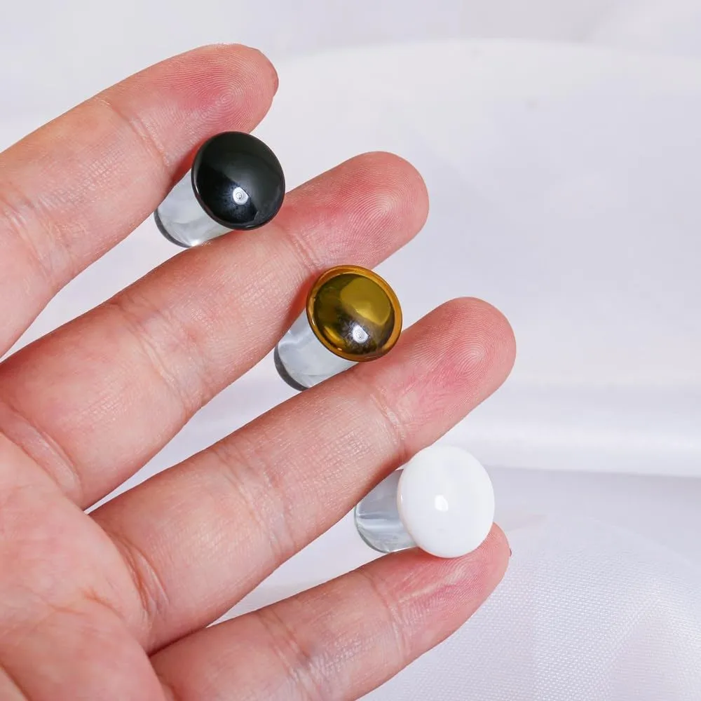 Casvort Unique 0.5mm Increments 14G-00g Comfy Pain-free Single Flare Glass Dead Stretching Plugs, Hypoallergenic Body Piercing Tapers, Pierced Ear Lobe Stretching Kits.