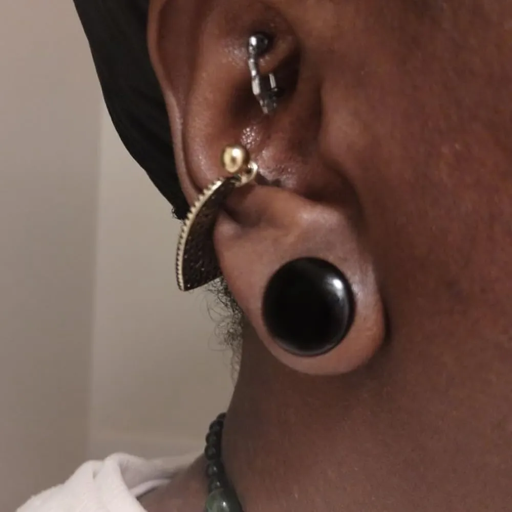 Casvort Unique 0.5mm Increments 14G-00g Comfy Pain-free Single Flare Glass Dead Stretching Plugs, Hypoallergenic Body Piercing Tapers, Pierced Ear Lobe Stretching Kits.