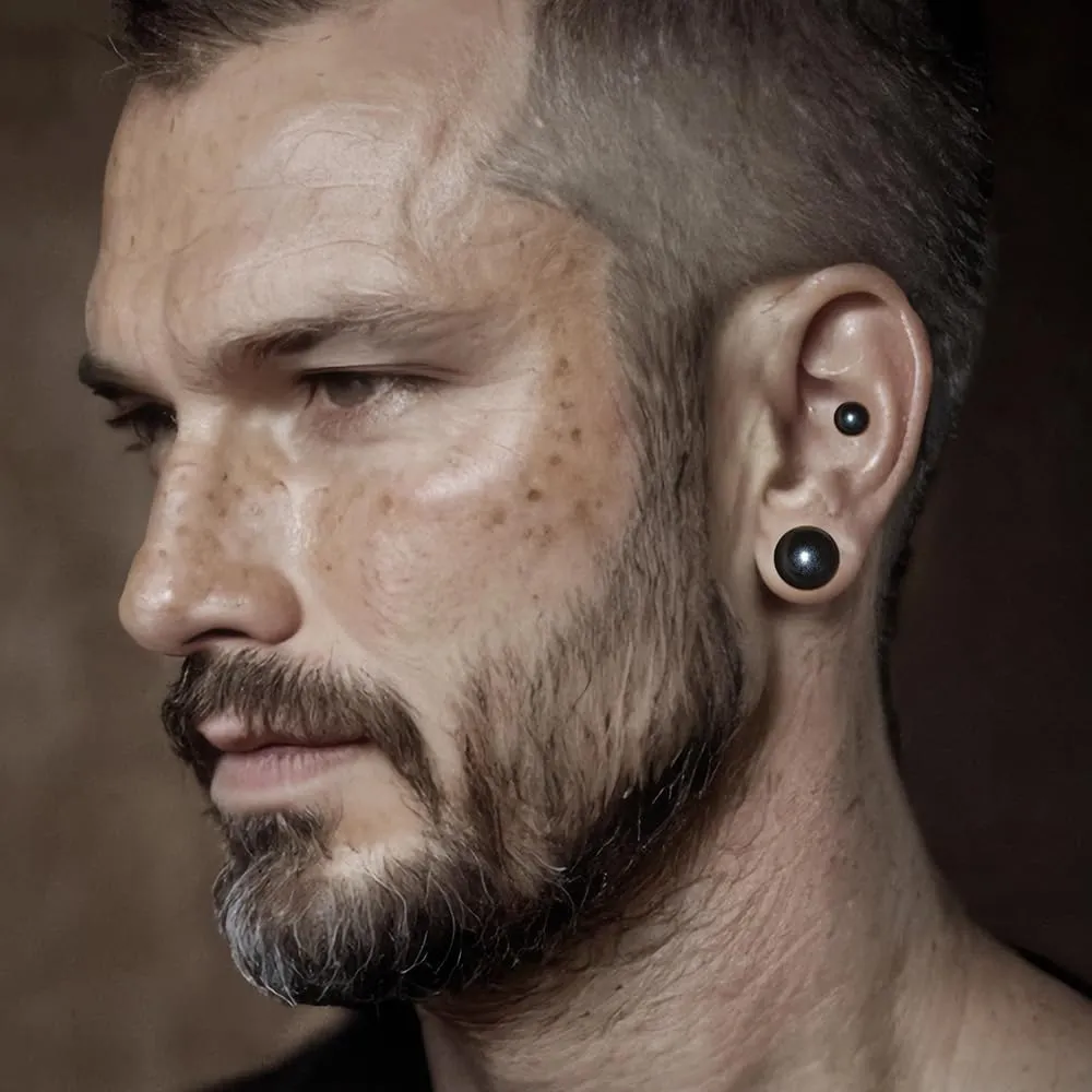 Casvort Unique 0.5mm Increments 14G-00g Comfy Pain-free Single Flare Glass Dead Stretching Plugs, Hypoallergenic Body Piercing Tapers, Pierced Ear Lobe Stretching Kits.