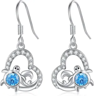 Cat/Butterfly/Evil Eye/Panda/Skull/Celtic Knot Cross Dragonfly Earrings for Women, SILIKEPA 925 Sterling Silver Hook Earrings Hypoallergenic Fine Jewelry Gift