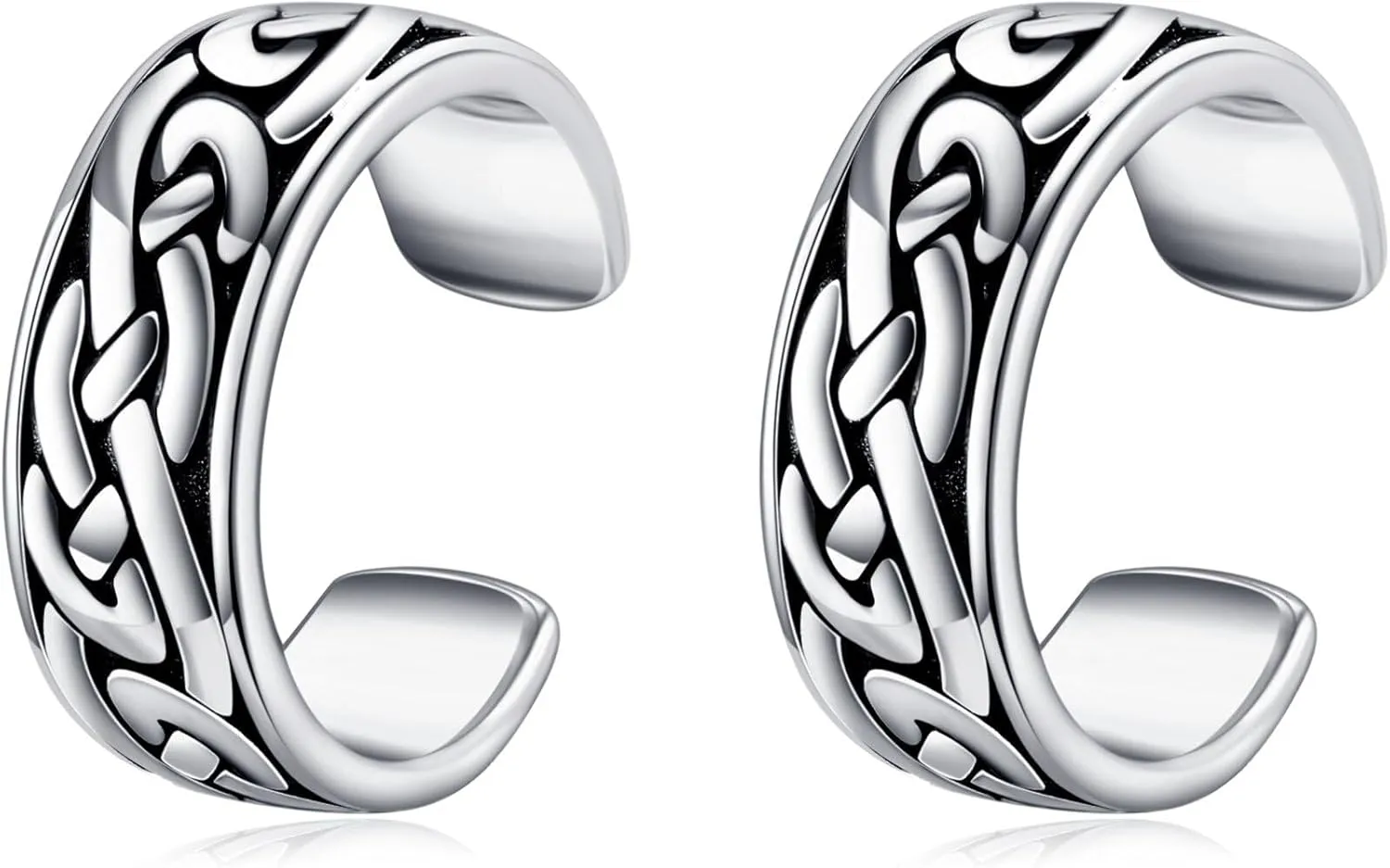 Celtic Knot Ear Cuff Earrings Sterling Silver Celtic Earrings Non Piercing Clip on Cartilage Celtic Jewelry for Women Men