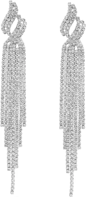 Chandelier Earrings for Women,Long Dangle Dangling Bling Earring Crystal Rhinestone Statement Drop Tassels Wedding Earrings for Prom Fashion Jewelry