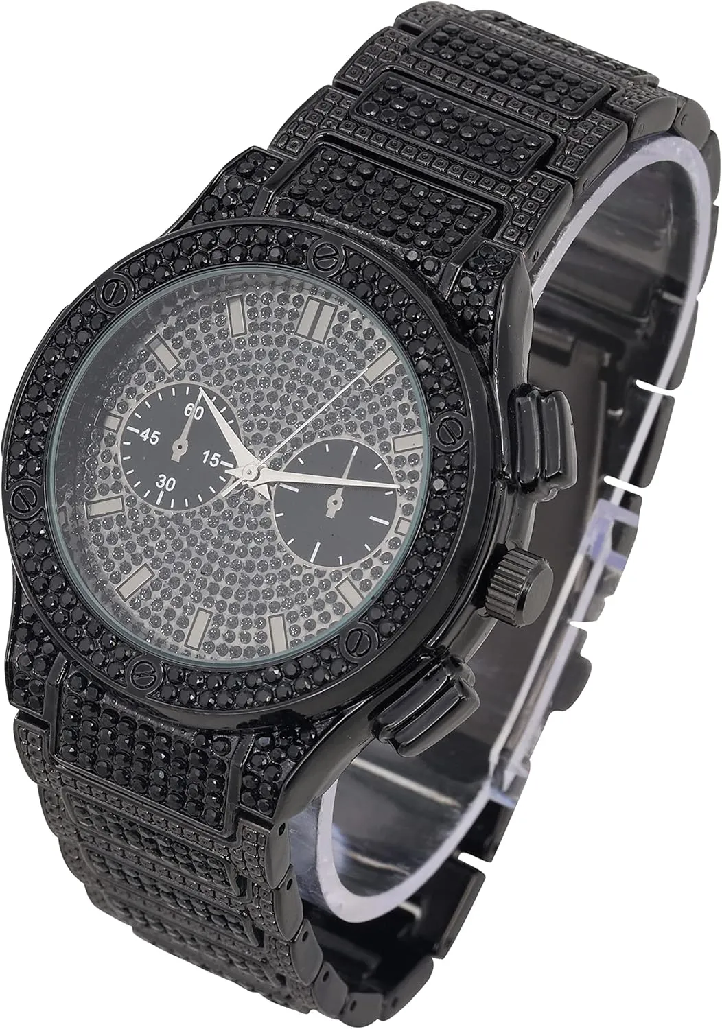 Charles Raymond Big Bling Watch Inspired by Hip Hop - Men's Iced Out Timepiece- Diamond Rhinestones on Blast - ST10311