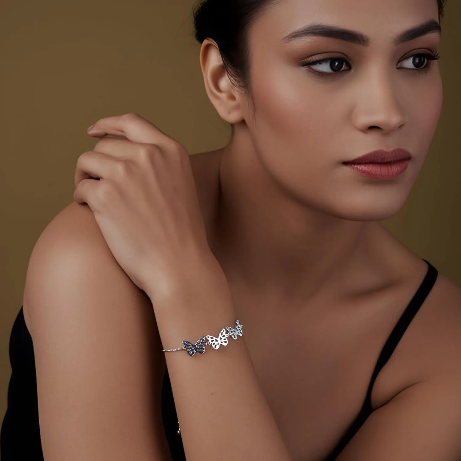 Charmsy 925 Sterling Silver Butterfly Earrings & Bracelets for Women | Butterfly Jewelry Gifts for Wife Mom Daughter