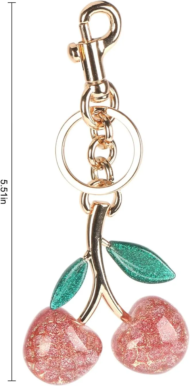 Cherry Keychain Cherry Bag Charms Cute Cherries Charm for Purse Cherries Keychain for Women