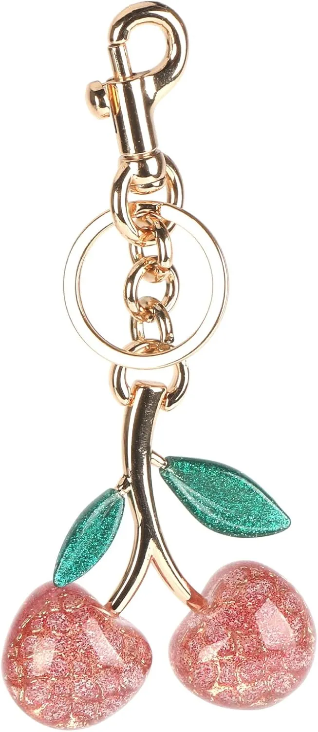 Cherry Keychain Cherry Bag Charms Cute Cherries Charm for Purse Cherries Keychain for Women