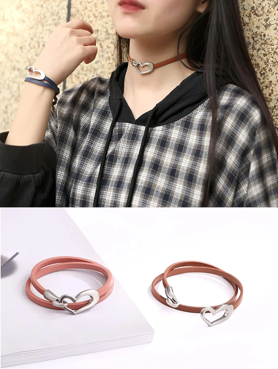 choice of all Leather Bracelets for Women Wrap Bracelets for Women Charm Bracelets Heart Wrap Bracelet Trendy Jewelry Gifts