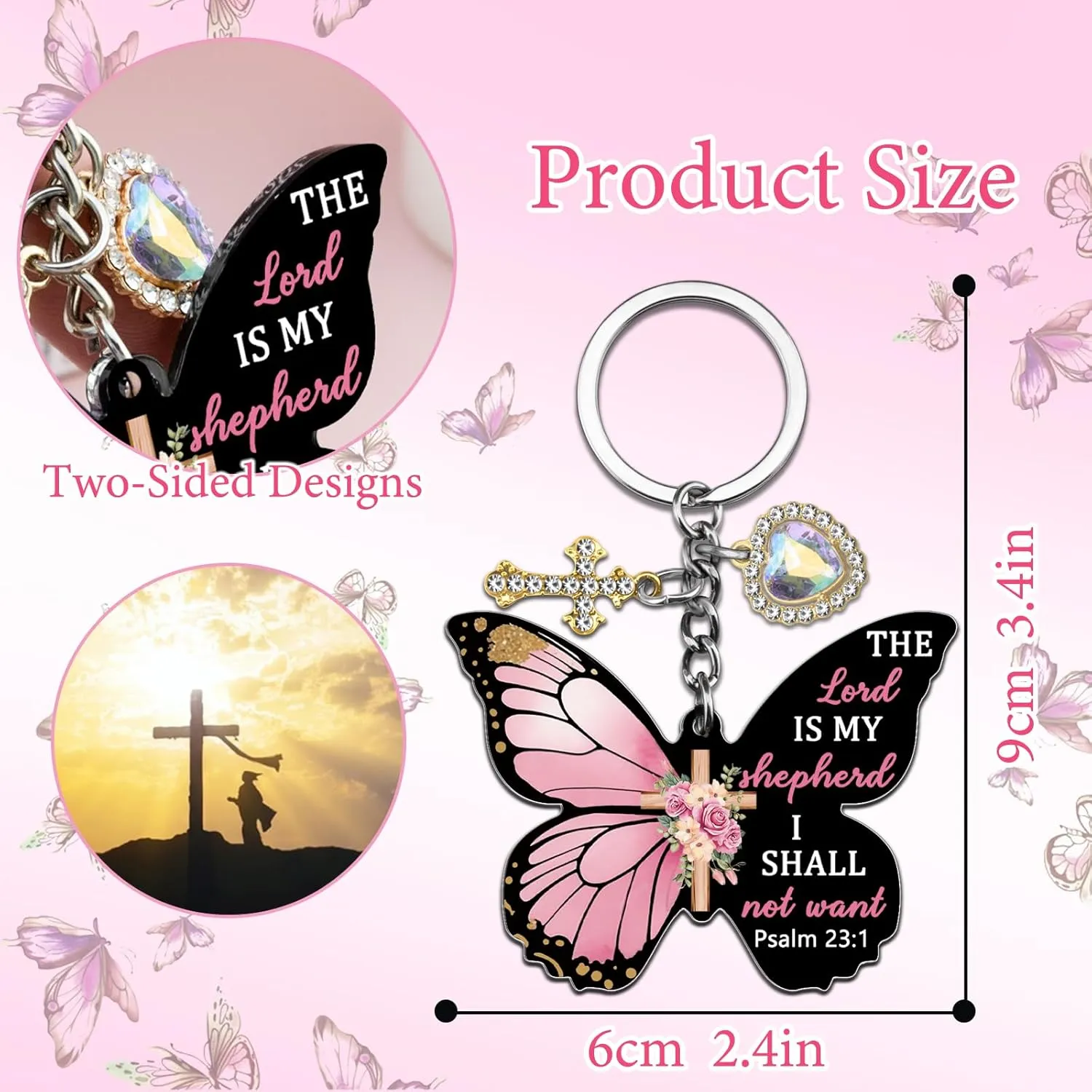 Christian Keychain First Communion Gifts for Girls Women Men Baptism Kids Religious Acrylic Decor Christmas Gift