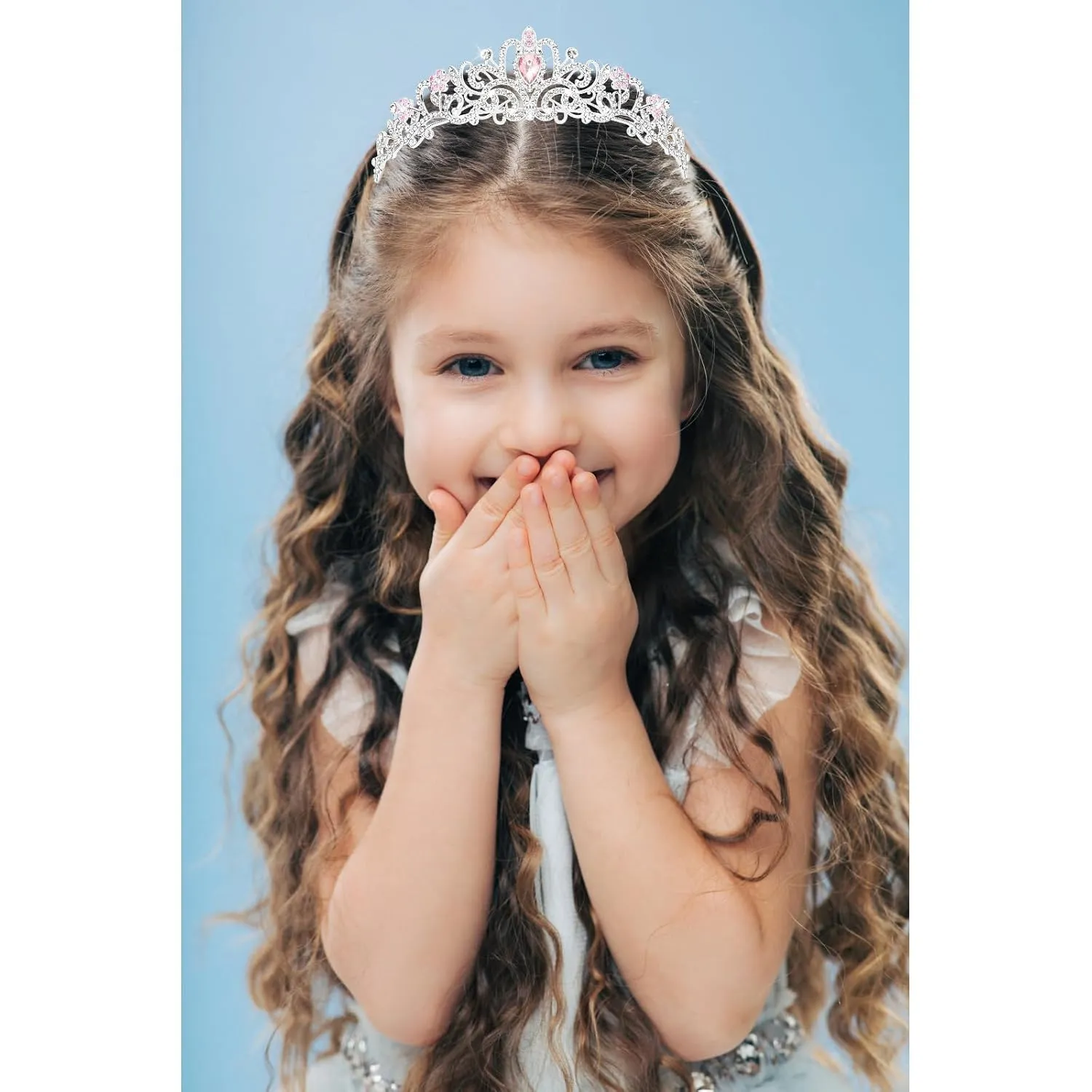 CIEHER Princess Tiara Princess Crown Crystal Crowns for Girls & Kids Crown for Birthday Prom Party Costume, Princess Party Decorations