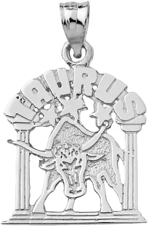Claddagh Gold Twelve Constellation Horoscope Zodiac Charm Pendant - Your Choice of Astrology Sign in .925 Sterling Silver