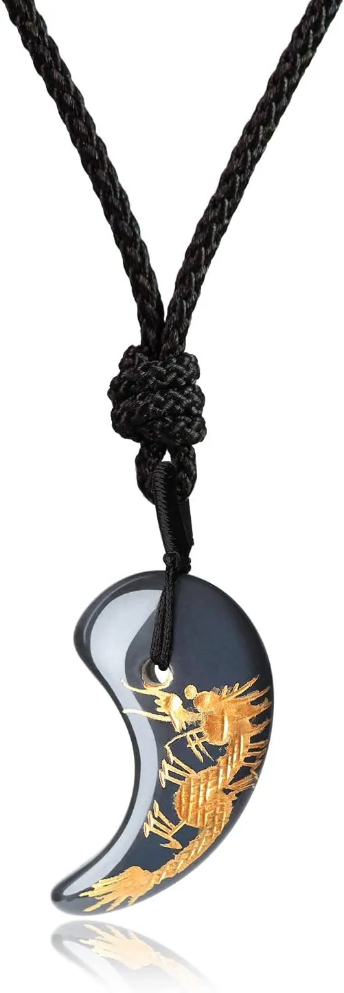 COAI Japanese Magatama Healing Crystal Necklace
