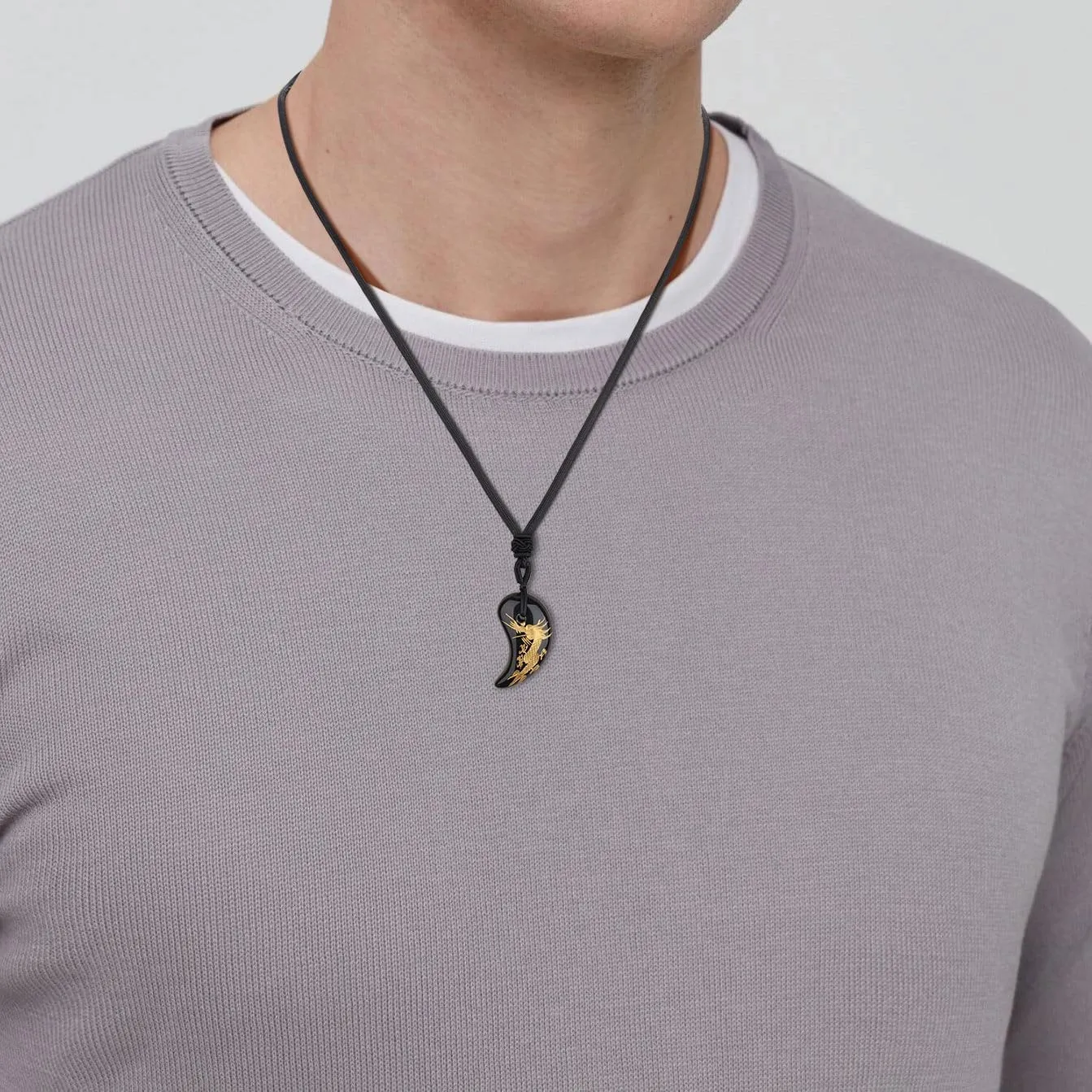 COAI Japanese Magatama Healing Crystal Necklace