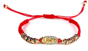 COLORFUL BLING 4pcs Red Knot Virgin Mary/Saint Benedict/Saint Jude String Bracelet Set Adjustable Cord Link Rosary Prayer Protection Medal for Women Lucky Catholic Religious Jewelry