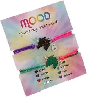 COLORFUL BLING Dinosaur Mermaid Cat Butterfly Unicorn Color Changing Mood Bracelet Set for Women Emotion Feeling Temperature Sensing Wrap Bracelet with Card