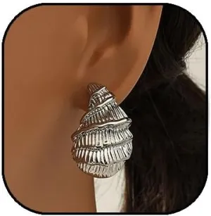 Conch Teardrop Earrings for Women Hypoallergenic Chunky Hoop Earrings Lightweight Waterdrop Teardrop Earrings Large Drop Earring Jewelry Gift