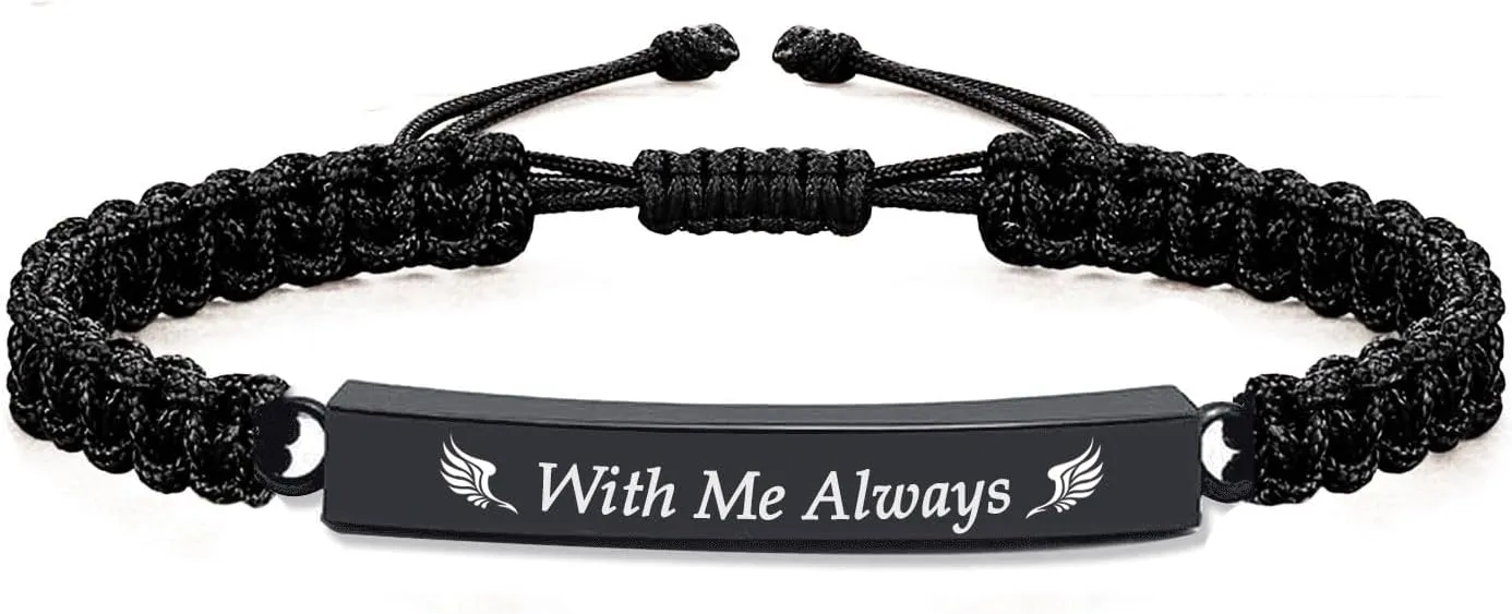 Cremation Jewelry Urn Bracelet for Ashes for Women Men Memorial Human Ashes Keepsake Rope Braided Bracelet Bracelet