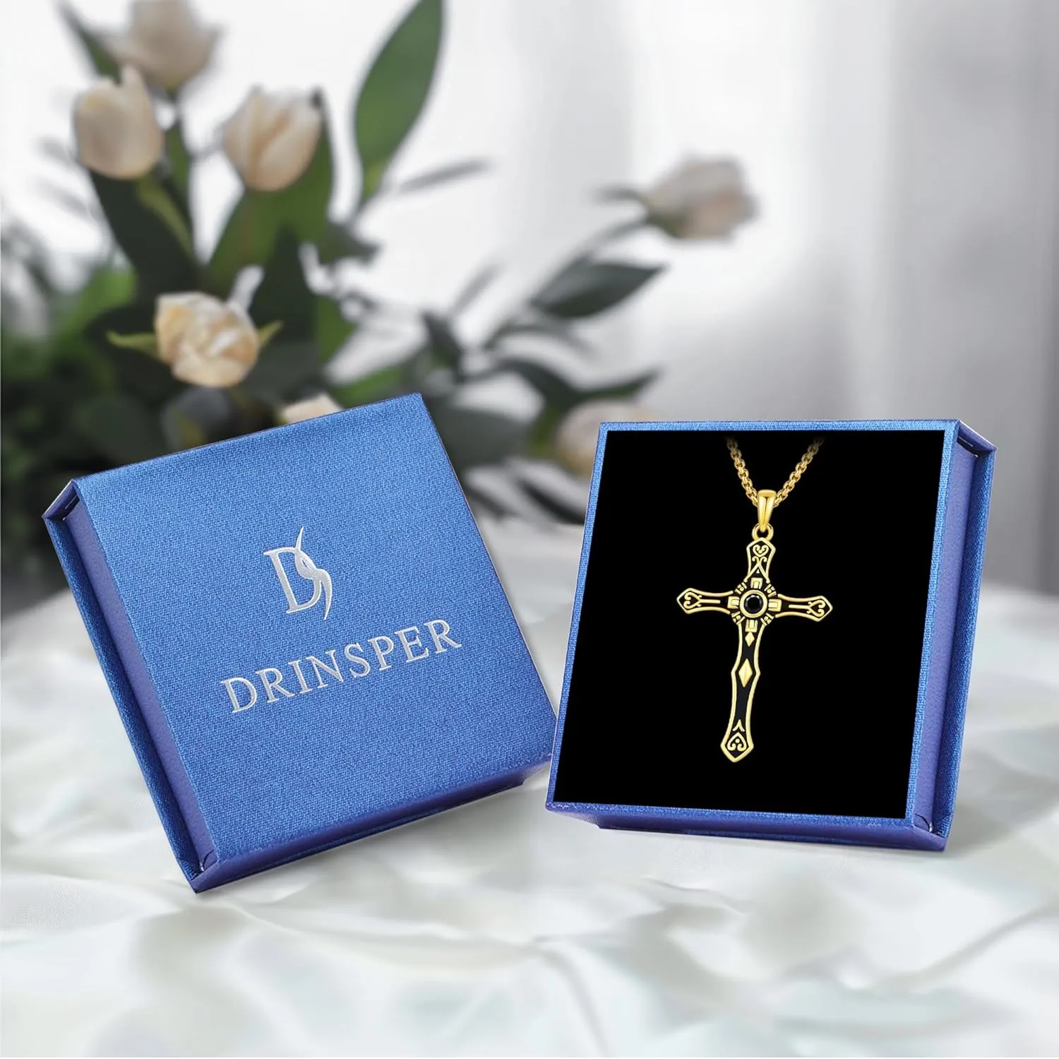 Cross Necklace for Women Men,Crucifix Necklaces 925 Sterling Silver Jesus Cross Pendant Vintage Patron Saint Medals Amulet Protection Religious Faith Trendy Dainty Jewelry Gifts