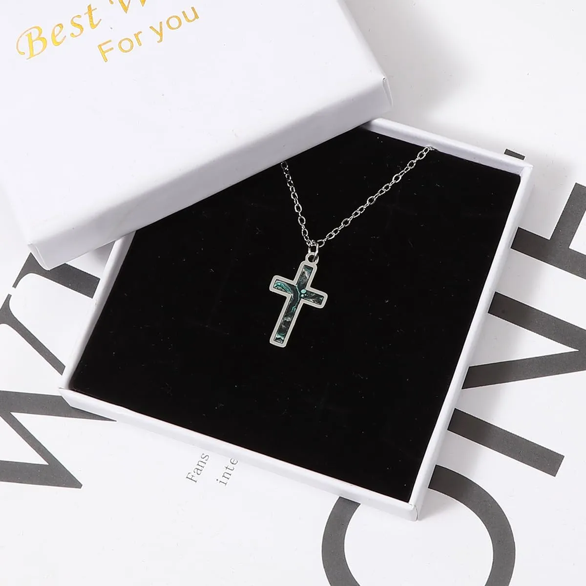 Cross Pendant Necklace for Women Stainless Steel Cross Pendant Dainty Chain Jewelry