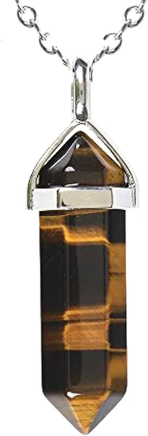Crystal Necklaces for Women, Hexagon Crystal Point Pendant Necklace, Healing Crystal Stone Necklace for Mother's Day Gift