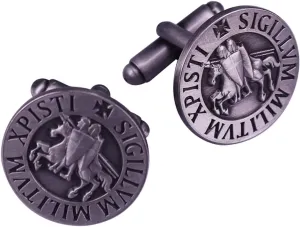 Cuff-Daddy Knights of Templar Silver Cufflinks with Presentation Box