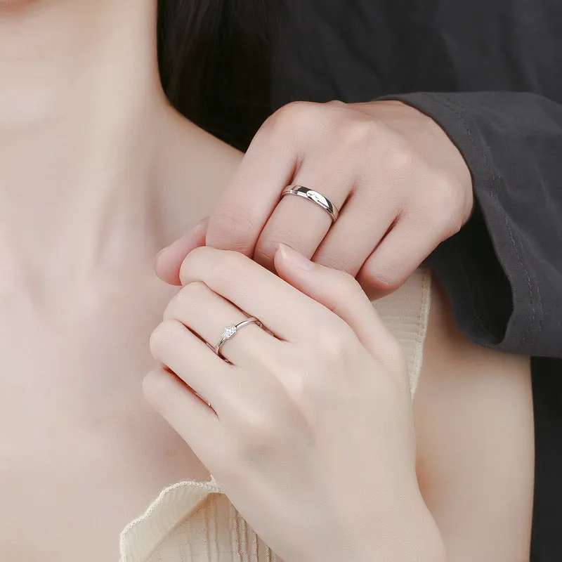 Custom Connecting Crown Promise Rings for Couples