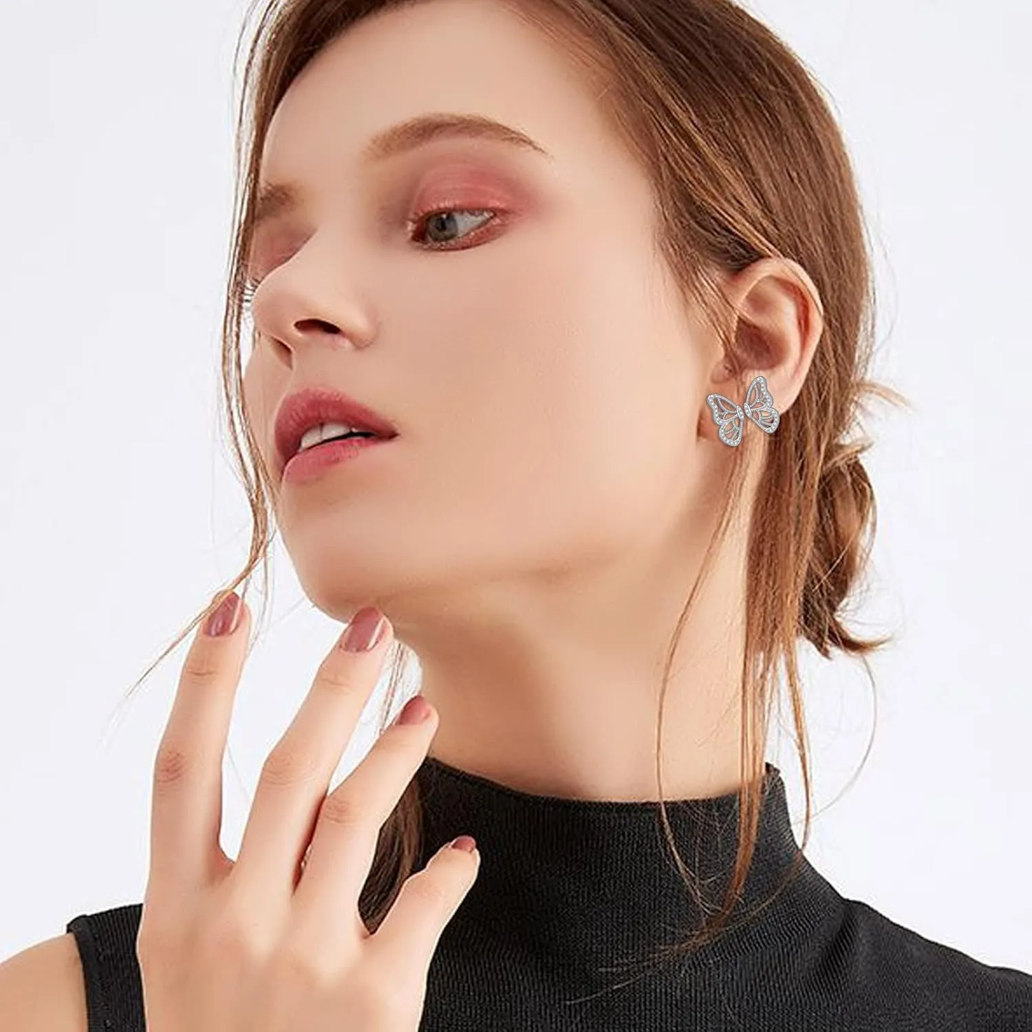 Cute Animal Earrings Capybara/Dragon/Butterfly/Panda/Cat Hoop/Stud/Dangle Drop Earrings for Women 925 Sterling Silver Animal Huggie Hoop Earrings Cute Capybara Jewelry Gifts
