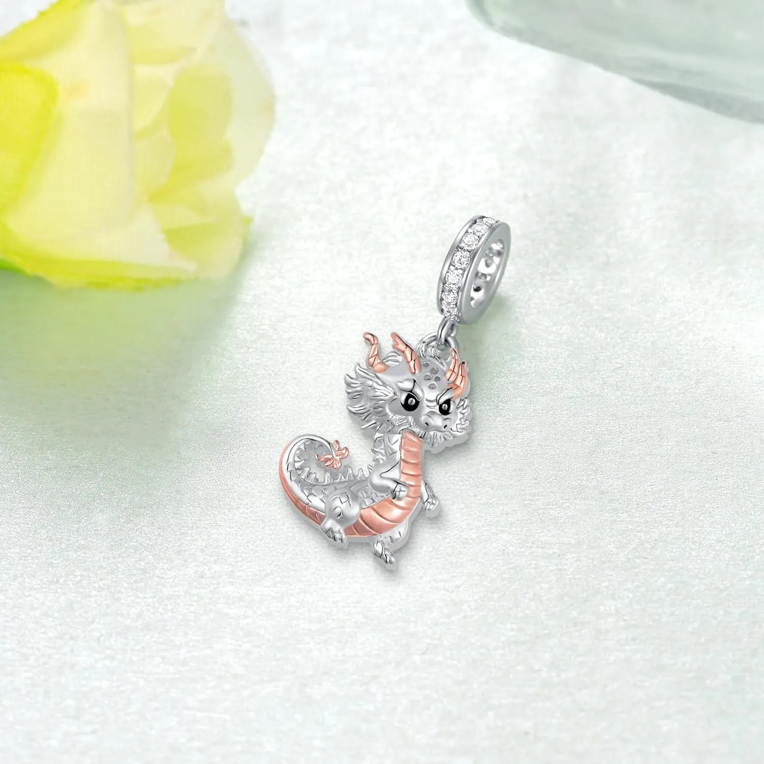 Cute Animals Charms 925 Sterling Silver Highland Cow/Dachshund/Dragon/Axolotl/Pug Charms for Bracelets Cute Animals Jewelry Highland Cow Jewelry Gifts for Women