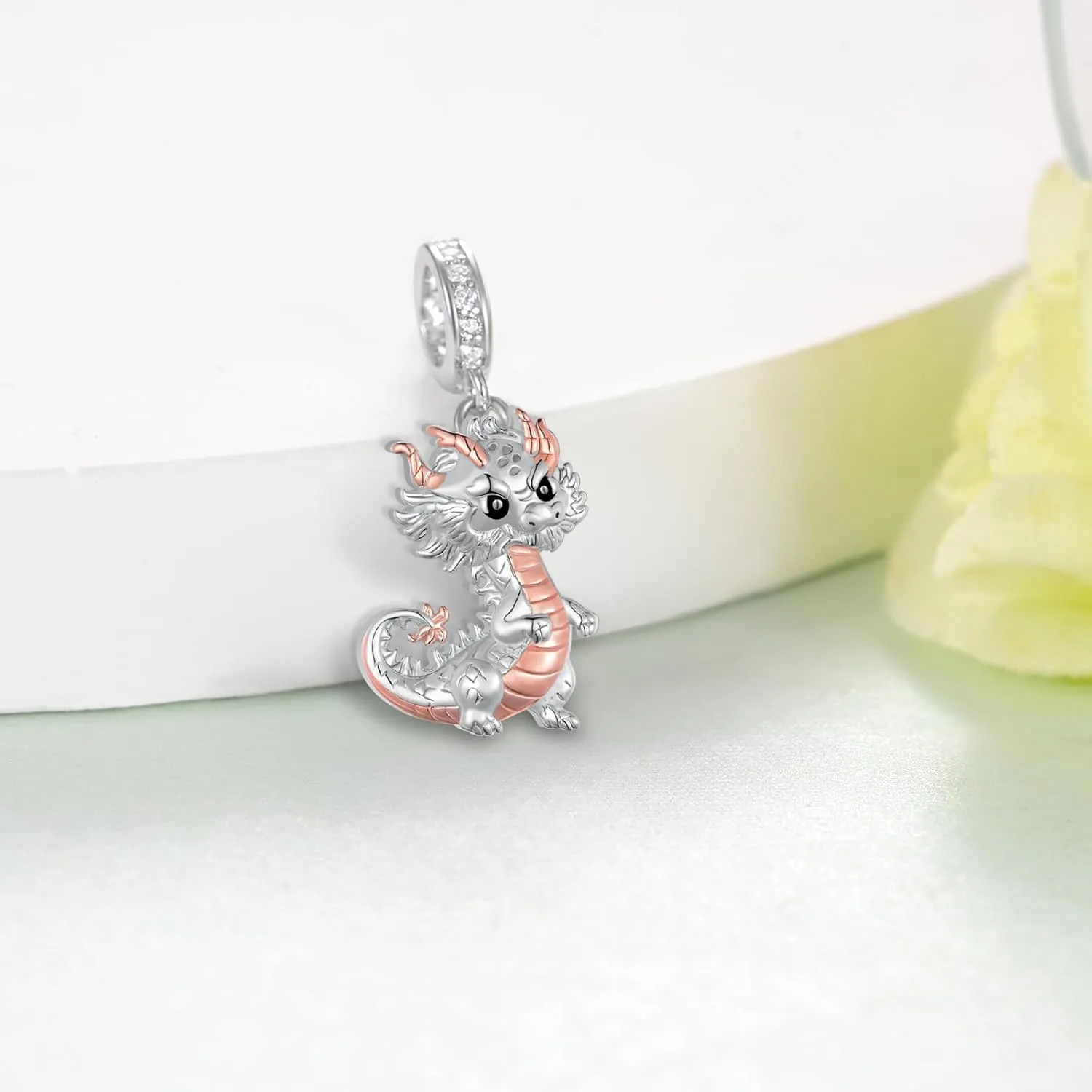 Cute Animals Charms 925 Sterling Silver Highland Cow/Dachshund/Dragon/Axolotl/Pug Charms for Bracelets Cute Animals Jewelry Highland Cow Jewelry Gifts for Women