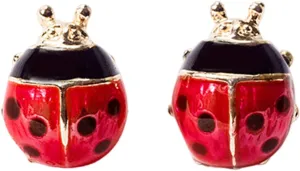 Cute Ladybug Stud Earrings for Women - Dainty Red Ladybird Stud Earrings- Fashion Jewelry Gifts