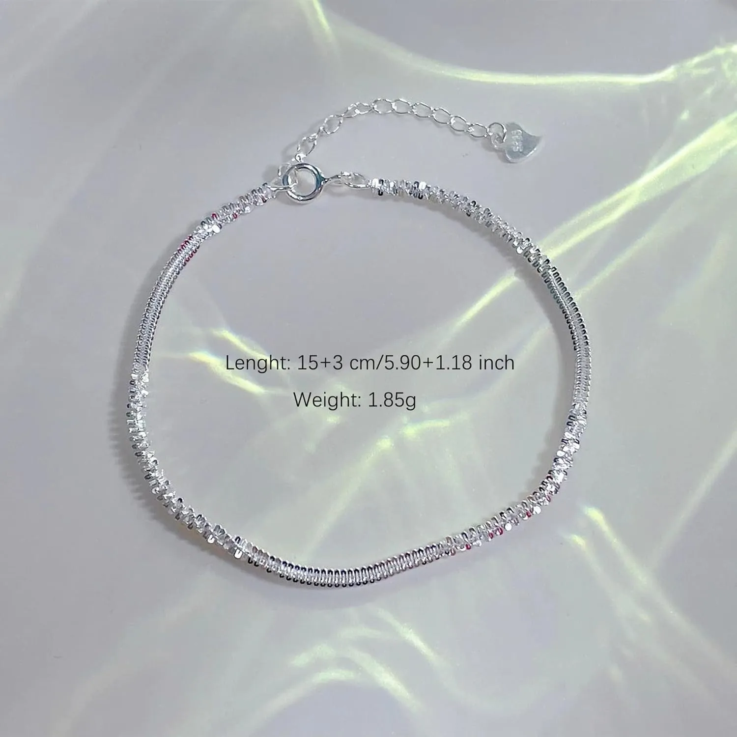 Dainty Shiny 925 Sterling Silver Bracelets for Women 14K Gold Plated Simple Twist Rope Chain Bracelet Minimalist Adjustable Link Charm Bracelet Jewelry Birthday Gifts for Mom