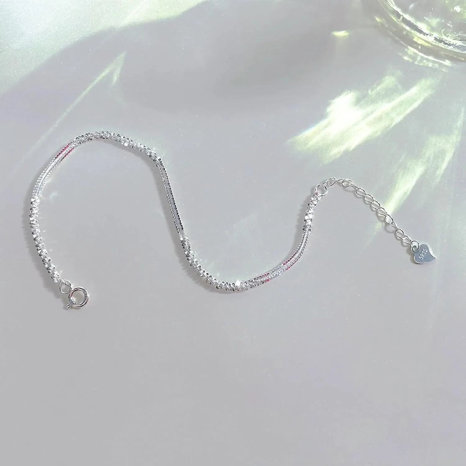 Dainty Shiny 925 Sterling Silver Bracelets for Women 14K Gold Plated Simple Twist Rope Chain Bracelet Minimalist Adjustable Link Charm Bracelet Jewelry Birthday Gifts for Mom